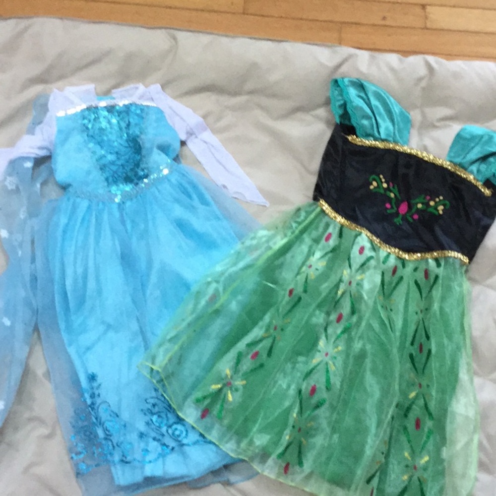Frozen Elsa and Anna dresses